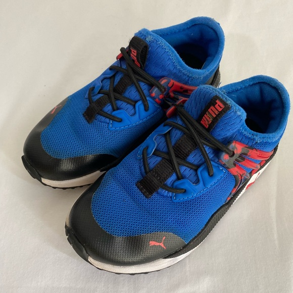 PUMA Pacer Future Splatter Kids Boy’s Blue Runner Sneakers Shoes Size 12C/17.5cm - Picture 4 of 15